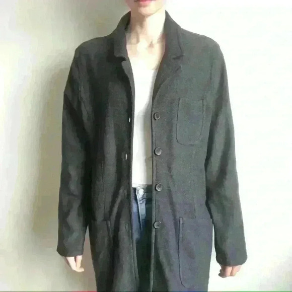 Vintage Holt Renfrew Classics Women’s Wool Grey Long Cardigan Preppy Prep Small - Picture 7 of 10